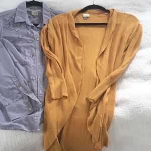 Cardigan mustard yellow